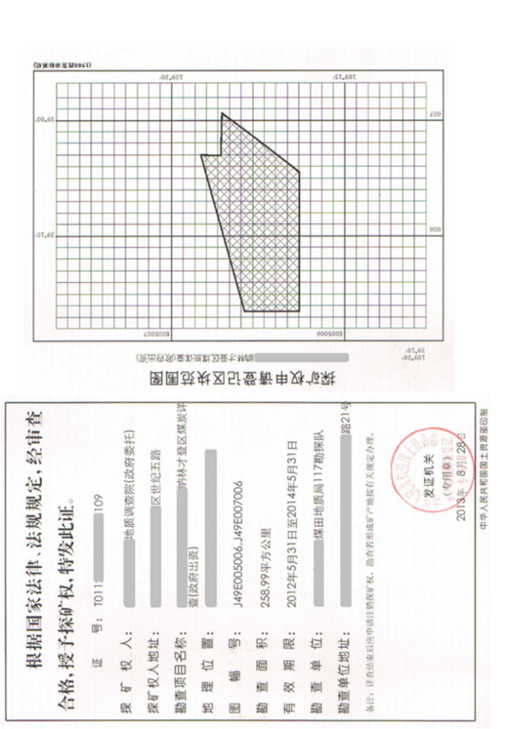 勘查許可證（式樣）111
